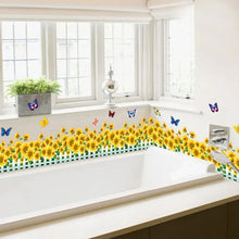 Laden Sie das Bild in den Galerie-Viewer, Natürliche 3D-Blumen-Wanddekoration aus grünem Gras