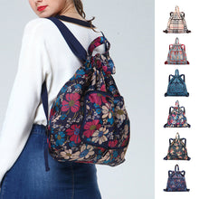Laden Sie das Bild in den Galerie-Viewer, Faltbarer Bedruckter Nylonrucksack mit Kordelzug