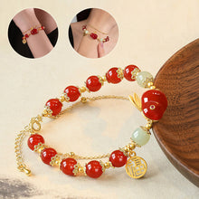 Laden Sie das Bild in den Galerie-Viewer, Rotes Achat Jade Kaninchen Armband
