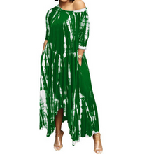 Laden Sie das Bild in den Galerie-Viewer, Unregelmäßiges Kleid mit Batikmuster