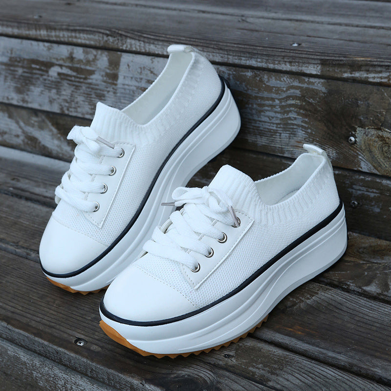 Damen atmungsaktive sportliche Schnürschuhe