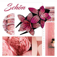 Laden Sie das Bild in den Galerie-Viewer, Strass Doppelblume Haarspange