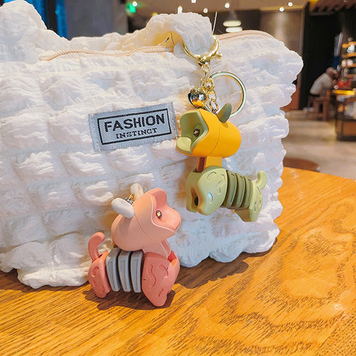 Schlüsselanhänger mit Cartoon-Tier-Mini-Schreibtischlampe