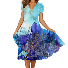 Laden Sie das Bild in den Galerie-Viewer, Maxirockkleid mit Positionsdruck