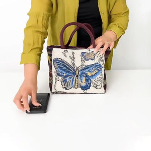 Handtasche mit Reißverschluss aus Segeltuch