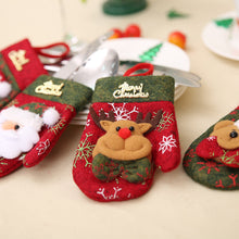 Laden Sie das Bild in den Galerie-Viewer, Weihnachtsbesteckset Handschuhe Geschenktüte