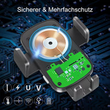 Laden Sie das Bild in den Galerie-Viewer, Kabelloser Autotelefonhalter mit Ladefunktion
