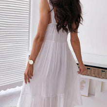 Laden Sie das Bild in den Galerie-Viewer, Elegantes Weißes Strandkleid