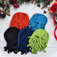 Laden Sie das Bild in den Galerie-Viewer, Handgemachte Oktopus-Wollmütze