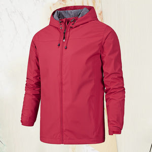 Regenjacke Herren Leicht Wasserdicht Faltbare Regenmantel mit Kapuze