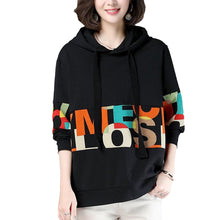 Laden Sie das Bild in den Galerie-Viewer, Hoodie mit Buchstaben-Print