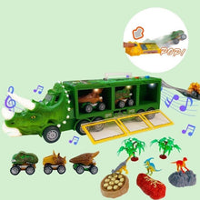 Laden Sie das Bild in den Galerie-Viewer, Kinder Dinosaurier Transport Spielzeug Lagerwagen