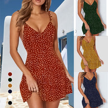 Laden Sie das Bild in den Galerie-Viewer, Sexy Gepunktetes Strandkleid