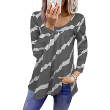 Laden Sie das Bild in den Galerie-Viewer, Lockeres Gestreiftes Langärmliges T-Shirt