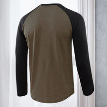 Laden Sie das Bild in den Galerie-Viewer, Langärmliges Fitness-T-Shirt mit V-Ausschnitt und Farbkontrast
