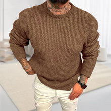 Laden Sie das Bild in den Galerie-Viewer, Einfarbiger Pullover mit Rundhalsausschnitt