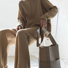 Laden Sie das Bild in den Galerie-Viewer, Damen stylische lässige Strickpullover und -hosen