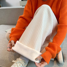 Laden Sie das Bild in den Galerie-Viewer, Lässige hose mit weitem bein und hoher taille