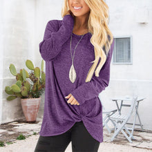 Laden Sie das Bild in den Galerie-Viewer, Neues Twist-T-Shirt mit Rundhalsausschnitt