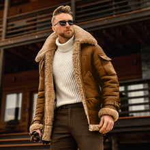 Laden Sie das Bild in den Galerie-Viewer, Herren Dicke Mittellange Jacke