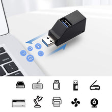 Laden Sie das Bild in den Galerie-Viewer, Winziger 3-Anschluss-USB-Hub