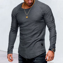 Laden Sie das Bild in den Galerie-Viewer, Langärmliges Zerknittertes T-Shirt für Herren