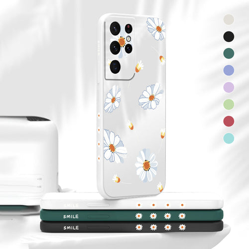 Gänseblümchen-Handyhülle aus Silikon für Samsung
