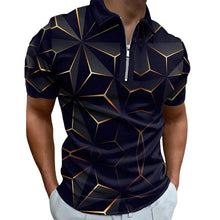 Laden Sie das Bild in den Galerie-Viewer, Modisches lässiges bedrucktes Poloshirt