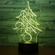 Laden Sie das Bild in den Galerie-Viewer, Weihnachten 3D Nachtlicht