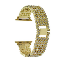 Laden Sie das Bild in den Galerie-Viewer, Iwatch Metallarmband mit Strasssteinen