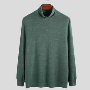 Langärmliger Strickpullover mit Rollkragen