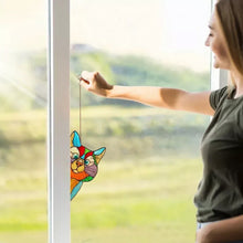 Laden Sie das Bild in den Galerie-Viewer, Handgefertigter Gebeizter Katzen-Sonnenfänger für Fenster