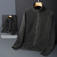 Laden Sie das Bild in den Galerie-Viewer, Wende-Sweatshirt mit Stehkragen aus Fleece