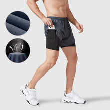 Laden Sie das Bild in den Galerie-Viewer, Atmungsaktive Doppelschicht-Sportshorts