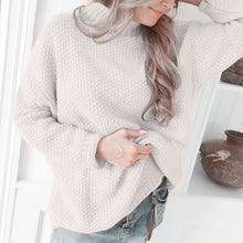 Laden Sie das Bild in den Galerie-Viewer, Strickpullover mit halbem Rollkragen für Damen