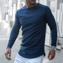 Laden Sie das Bild in den Galerie-Viewer, Minimalistisches Herren-Langarm-T-Shirt