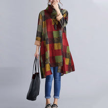 Laden Sie das Bild in den Galerie-Viewer, Unregelmäßiges Kleid mit Rollkragen für Damen