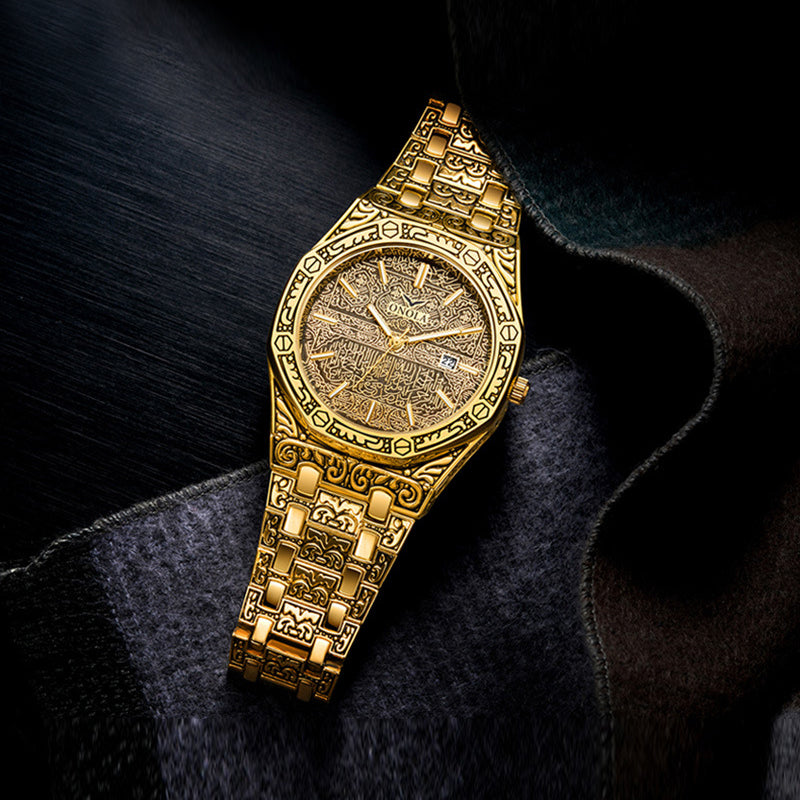 Wasserdichte klassische Quarzuhr für Herren