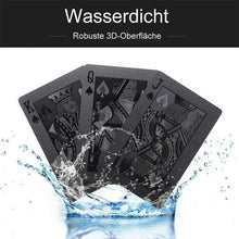 Laden Sie das Bild in den Galerie-Viewer, 3D Wasserdichte Schwarze Spielkarten