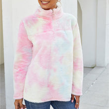 Laden Sie das Bild in den Galerie-Viewer, Plüschjacke mit Regenbogenverlauf