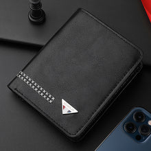 Laden Sie das Bild in den Galerie-Viewer, Dreifach faltbare Herren-Brieftasche aus strapazierfähigem Leder