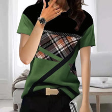 Laden Sie das Bild in den Galerie-Viewer, Kurzärmliges T-Shirt mit Rundhalsausschnitt
