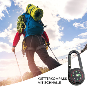 Doppelseitiger Kompass mit Karabiner