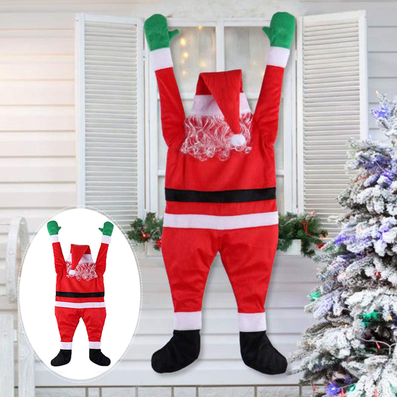 Hängender kletternder Weihnachtsmann
