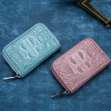 Laden Sie das Bild in den Galerie-Viewer, Krokodil Kartenhalter mit Reißverschluss