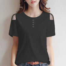 Laden Sie das Bild in den Galerie-Viewer, Damen Kurzärmliges Modisches T-Shirt