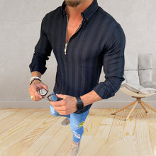 Laden Sie das Bild in den Galerie-Viewer, Gestreiftes Langärmliges T-Shirt mit Aufdruck