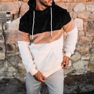 Lässiger Langärmliger Plüschiger Kapuzenpullover