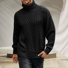 Laden Sie das Bild in den Galerie-Viewer, Einfarbiger Langärmliger Gestrickter Rollkragenpullover für Herren