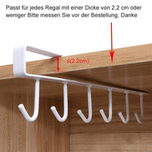 Laden Sie das Bild in den Galerie-Viewer, 6 Haken Unterschrank Kleiderbügel
